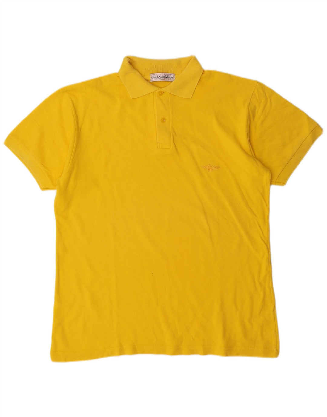 Gian Marco Venturi Mens Polo Shirt Large Yellow