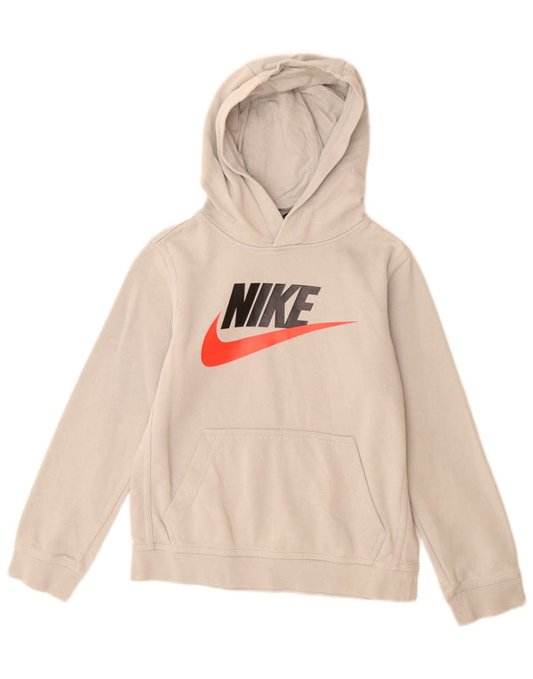 Nike Boys Graphic Standard Fit Hoodie Jumper 10-11 Years Medium Grey Cotton