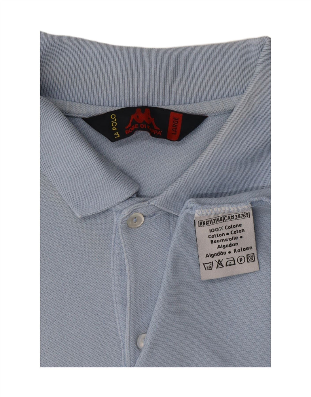 KAPPA Mens Polo Shirt Large Blue Cotton Vintage Kappa and Second-Hand Kappa from Messina Hembry 