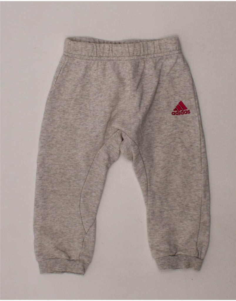 ADIDAS Baby Girls Joggers Tracksuit Trousers 12-18 Months  Grey Cotton Vintage Adidas and Second-Hand Adidas from Messina Hembry 