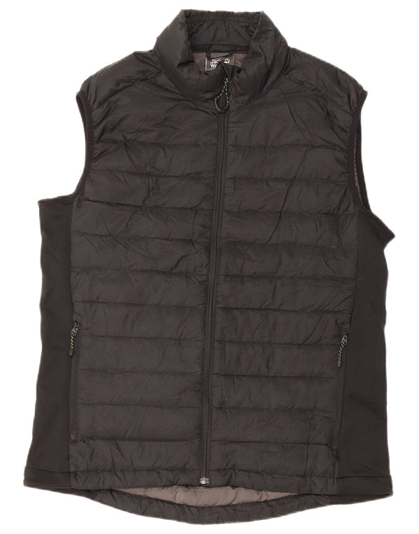 Jack Wolfskin Mens Padded Gilet UK 34 XS Black Polyester