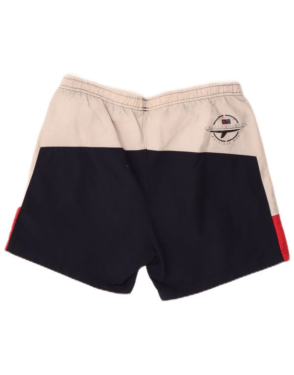 Asics Mens Graphic Swimming Shorts Large  Navy Blue Colourblock Polyamide