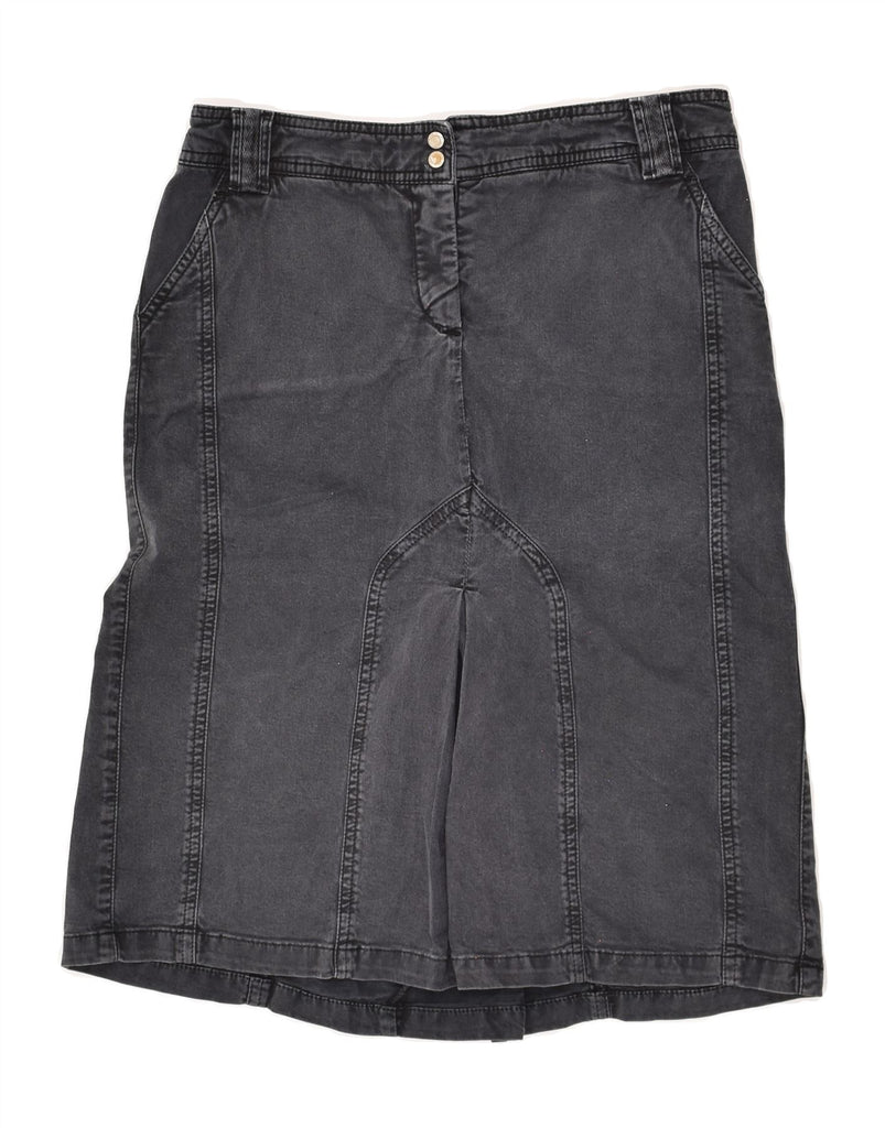 TRUSSARDI Womens Denim Skirt IT 42 Medium W30 Grey Cotton Vintage Trussardi and Second-Hand Trussardi from Messina Hembry 