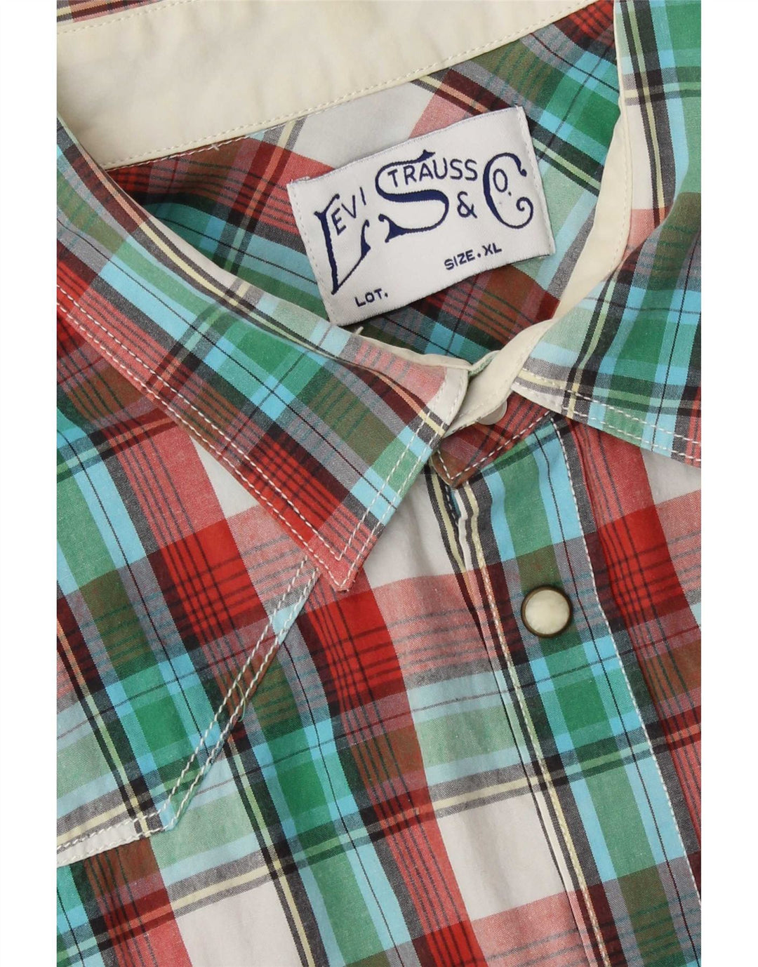 Levi's Mens Short Sleeve Shirt XL Multicoloured Check