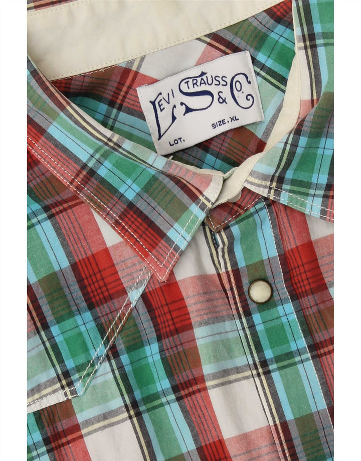 Levi's Mens Short Sleeve Shirt XL Multicoloured Check