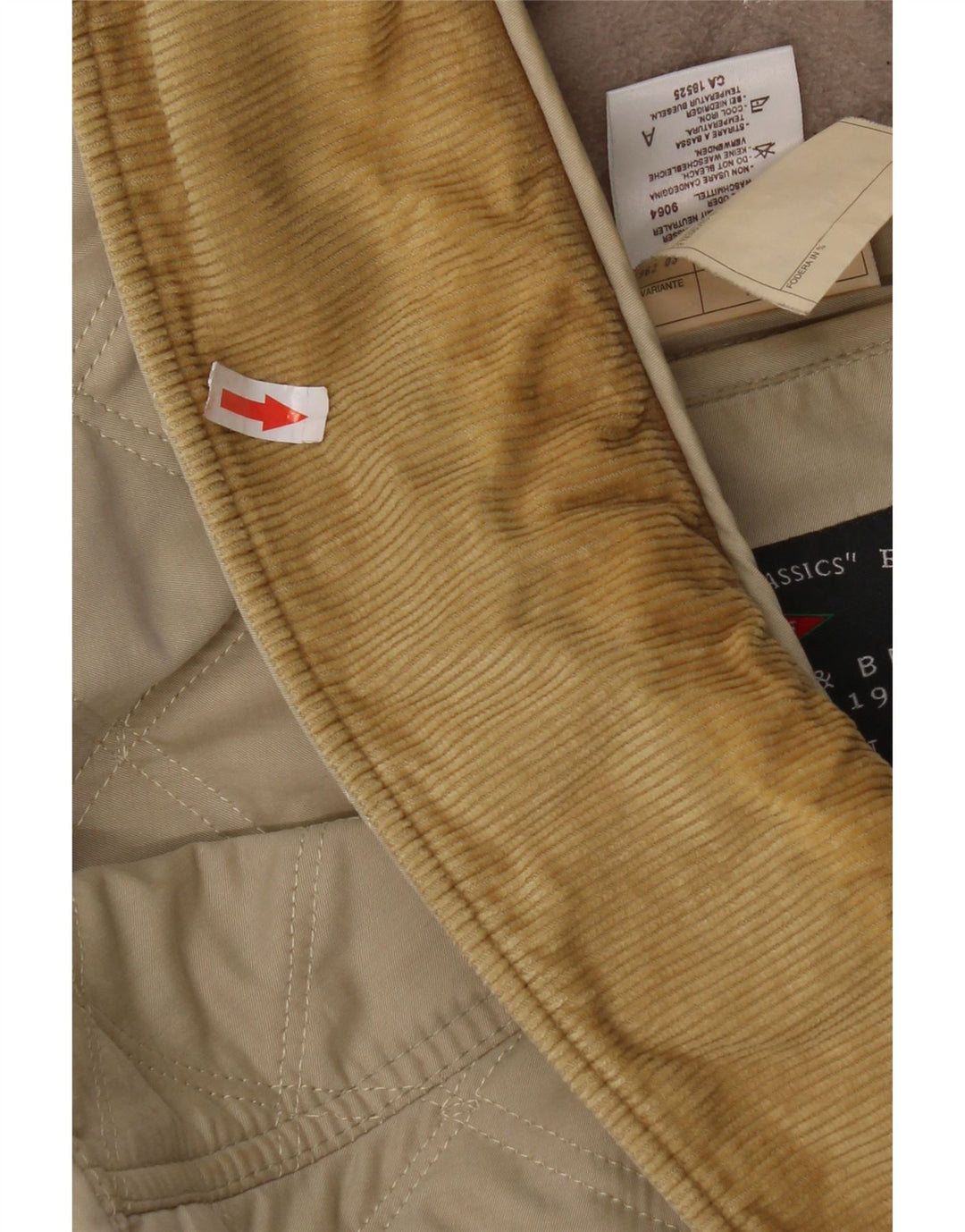 Belfe & Belfe Mens Quilted Jacket IT 52 XL Beige Cotton