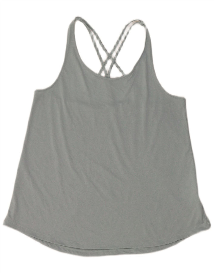 Adidas Womens Aeroready Vest Top UK 14 Large Grey Polyester