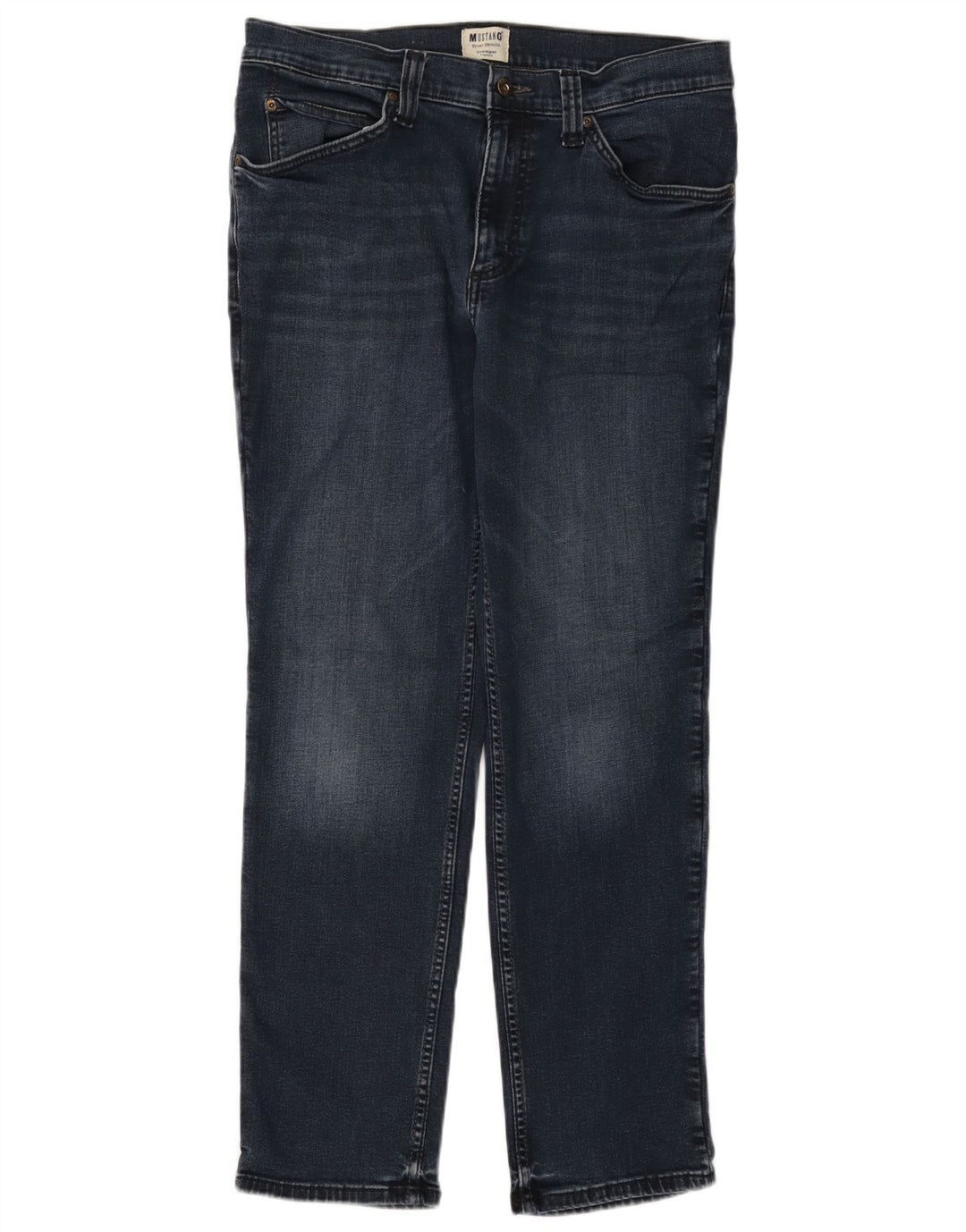 MUSTANG Mens Tramper Tapered Jeans W34 L30 Blue Cotton