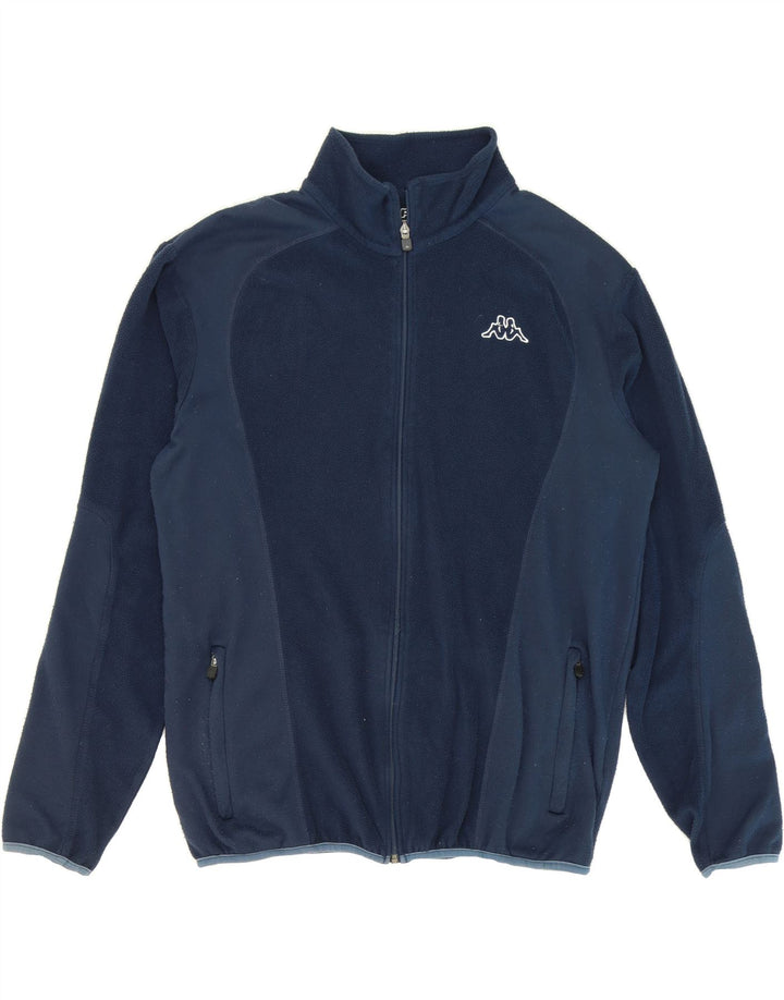 KAPPA Womens Fleece Jacket UK 20 2XL Navy Blue Polyester Vintage Kappa and Second-Hand Kappa from Messina Hembry 