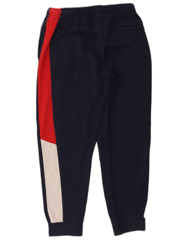 Nike Mens Tracksuit Trousers Joggers UK 16 Large Navy Blue Colourblock