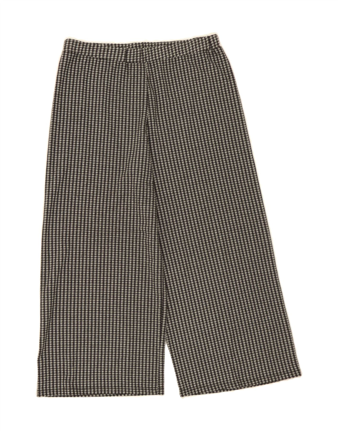 ZARA Womens Wide Leg Casual Trousers Small W32 L24 Black Check Polyester Vintage Zara and Second-Hand Zara from Messina Hembry 