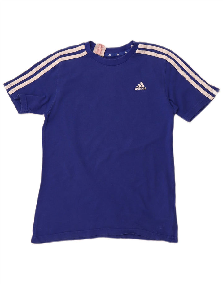 Adidas Boys T-Shirt Top 11-12 Years Blue Cotton