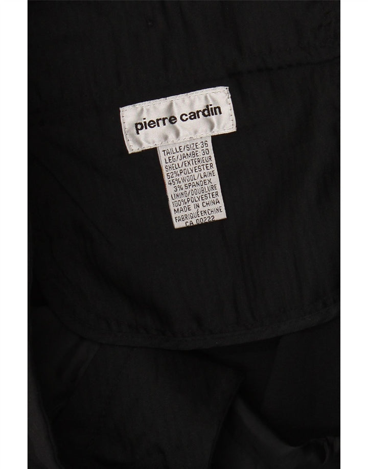 Pierre Cardin Mens Straight Chino Trousers W36 L27 Black Polyester