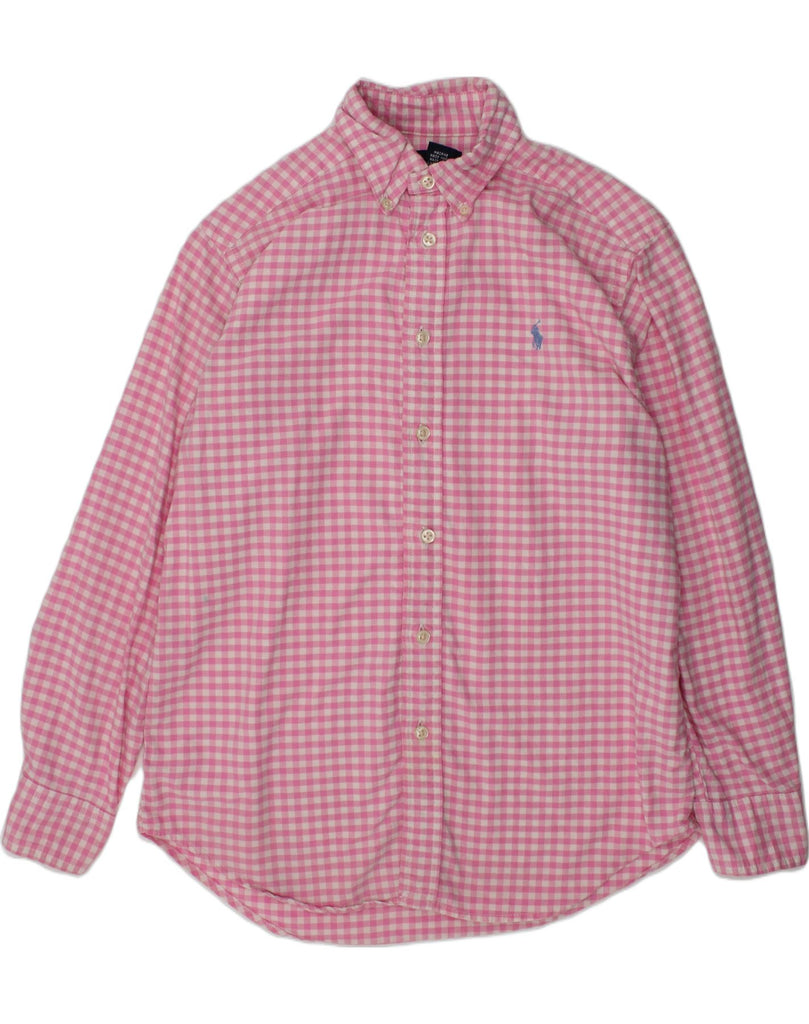 RALPH LAUREN Boys Shirt 10-11 Years Medium Pink Gingham Cotton | Vintage Ralph Lauren | Thrift | Second-Hand Ralph Lauren | Used Clothing | Messina Hembry 