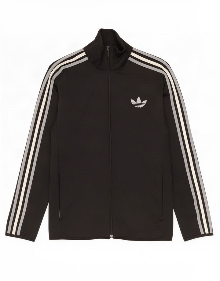 Adidas Mens Tracksuit Top Jacket Medium Black Polyester