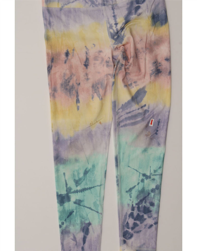 EDDIE BAUER Girls Leggings 10-11 Years Medium Multicoloured Tie Dye Vintage Eddie Bauer and Second-Hand Eddie Bauer from Messina Hembry 