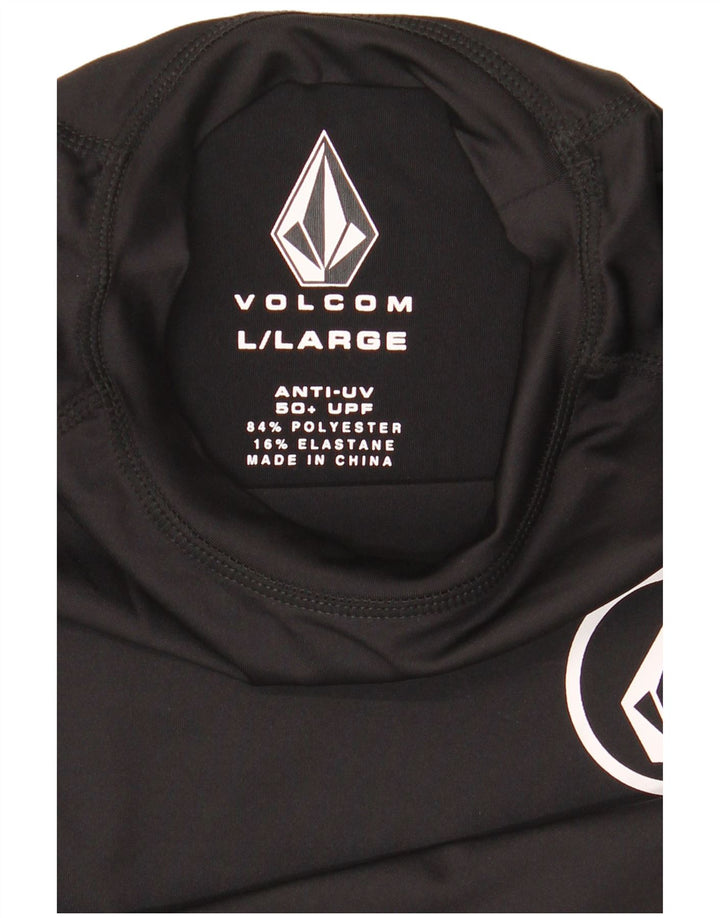 Volcom Mens T-Shirt Top Large Black Polyester
