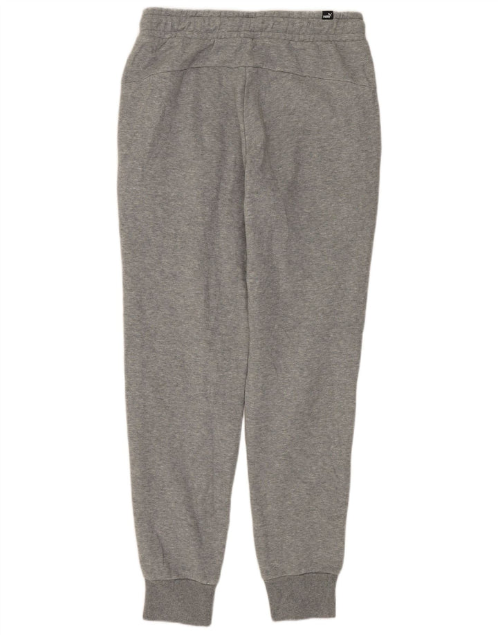PUMA Mens Tracksuit Trousers Joggers Small Grey Cotton