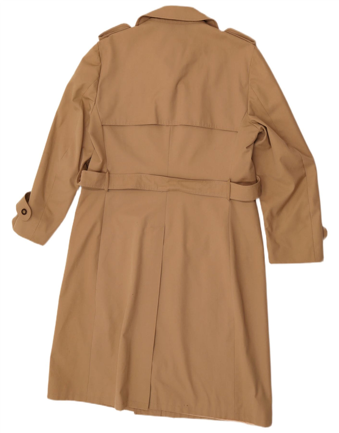 Vintage Mens Trench Coat UK 38 Medium Beige Polyester