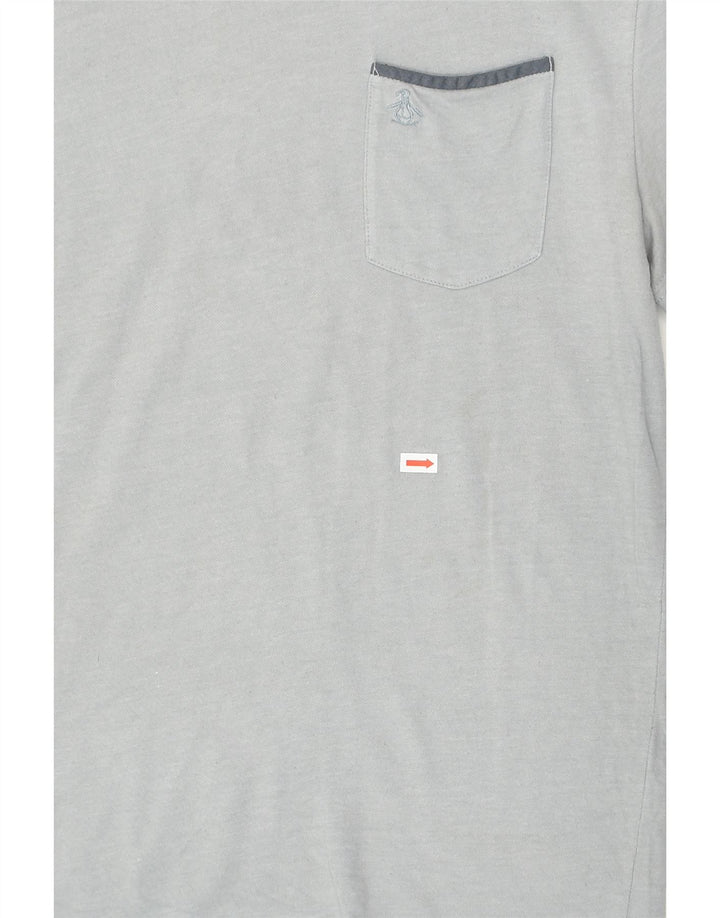 PENGUIN Mens T-Shirt Top Medium Grey Cotton | Vintage Penguin | Thrift | Second-Hand Penguin | Used Clothing | Messina Hembry 