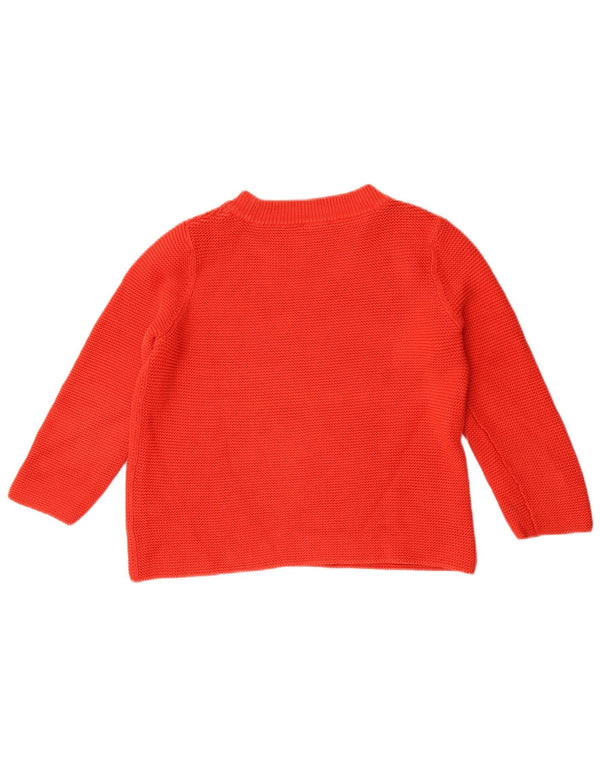 Cos Womens Crop Boat Neck Jumper Sweater UK 10 Small Red Cotton