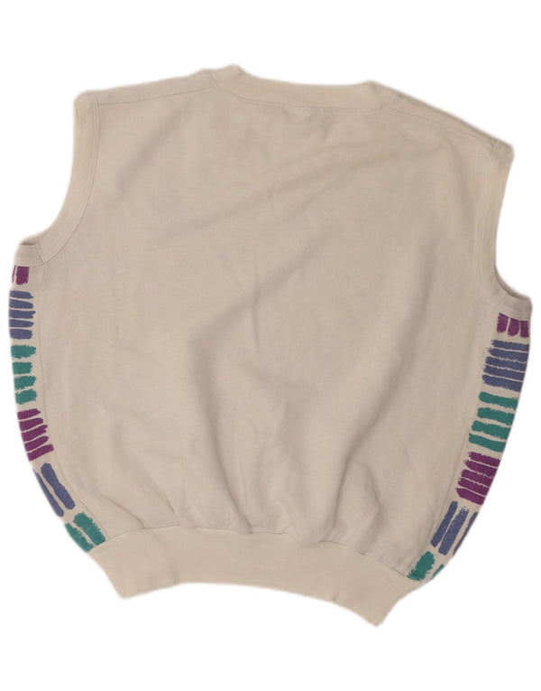 Sergio Tacchini Mens Vest Tank Top XL White Acrylic