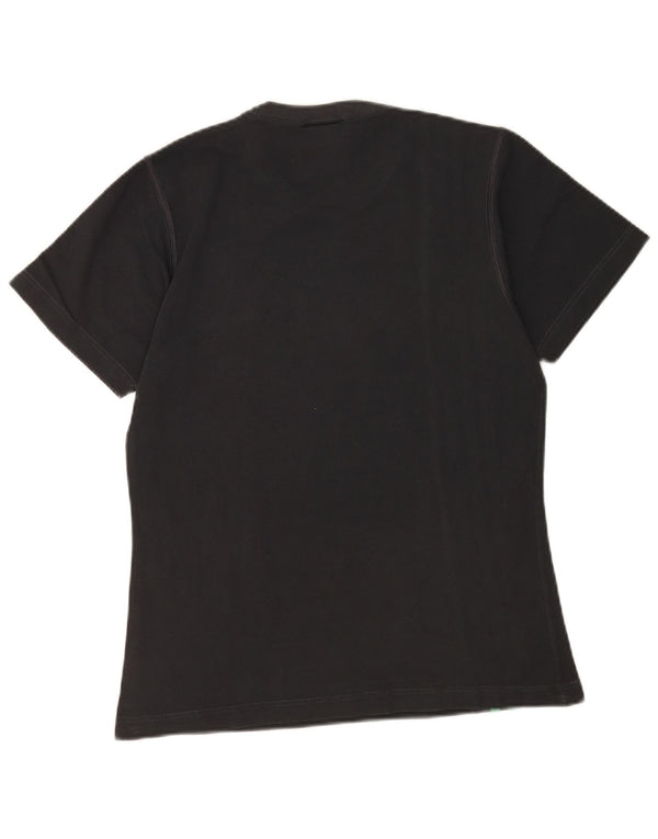 Adidas Mens T-Shirt Top UK 38/40 Medium Black Cotton