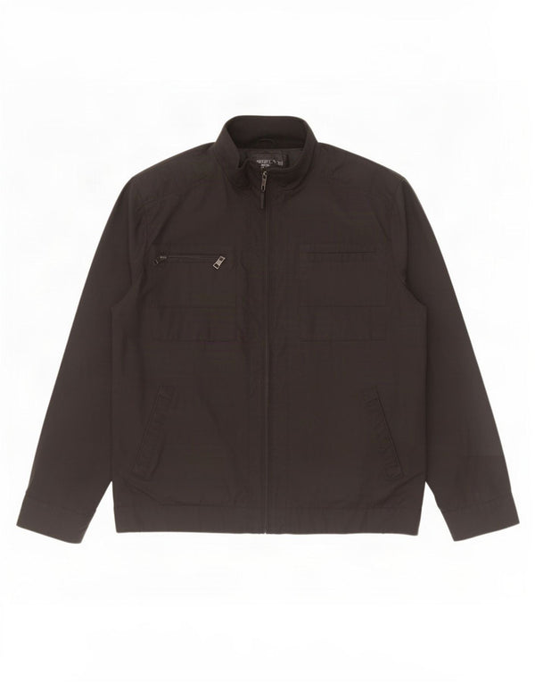 Marks & Spencer Mens Utility Jacket UK 38 Medium Black Cotton