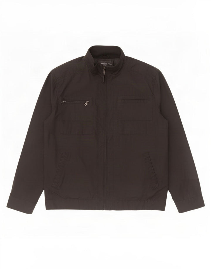 Marks & Spencer Mens Utility Jacket UK 38 Medium Black Cotton