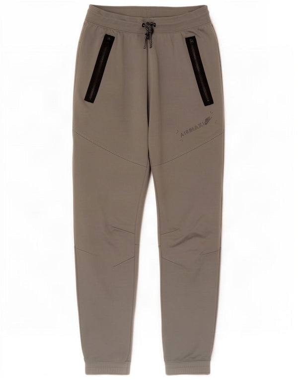 Nike Mens Tracksuit Trousers Joggers Medium Grey Colourblock Polyester