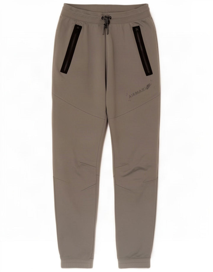 Nike Mens Tracksuit Trousers Joggers Medium Grey Colourblock Polyester