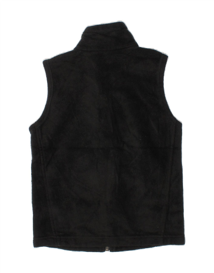 COLUMBIA Boys Fleece Gilet 6-7 Years XS Black Polyester Vintage Columbia and Second-Hand Columbia from Messina Hembry 