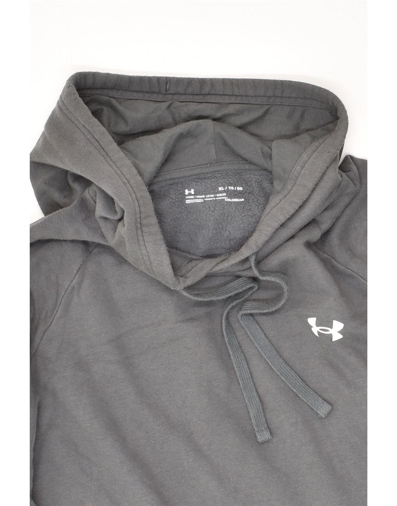 UNDER ARMOUR Mens Graphic Hoodie Jumper XL Grey Cotton | Vintage Under Armour | Thrift | Second-Hand Under Armour | Used Clothing | Messina Hembry 