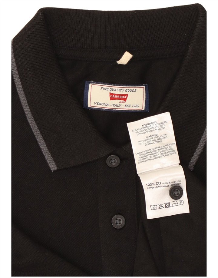 Carrera Mens Regular Polo Shirt XL Black Cotton