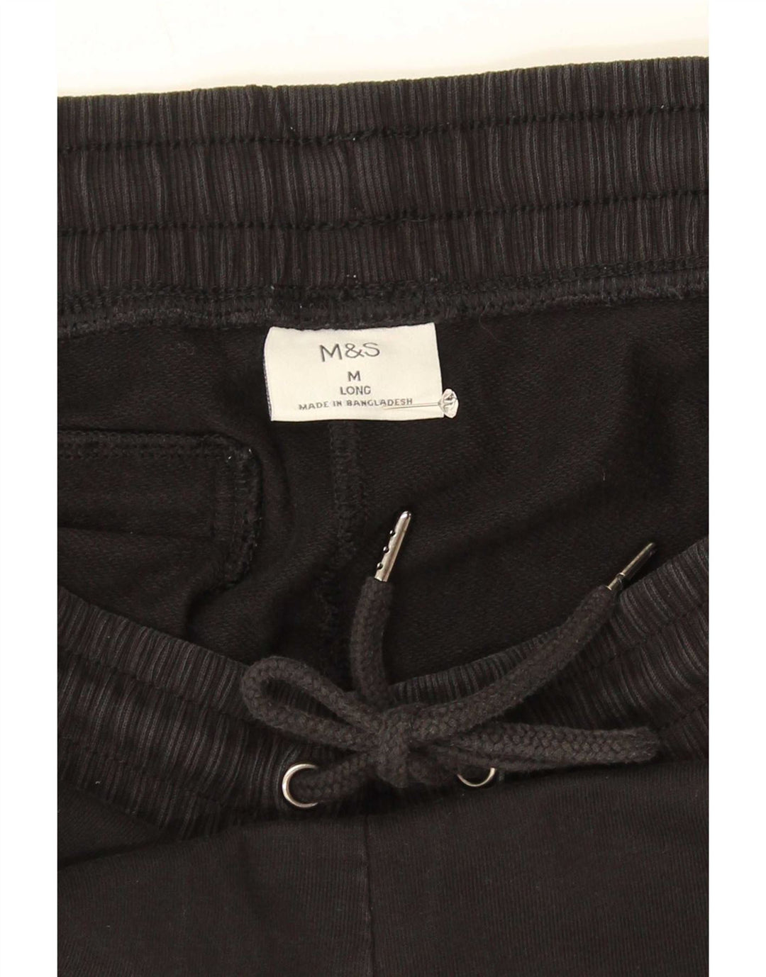 Marks & Spencer Mens Tracksuit Trousers Medium Black Cotton