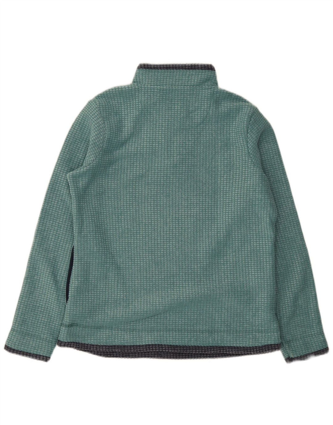 Weird Fish Womens Zip Neck Fleece Jumper UK 12 Medium Green Polyester