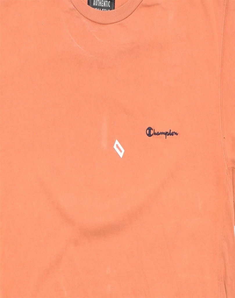 CHAMPION Mens T-Shirt XL Orange Cotton | Vintage | Thrift | Second-Hand | Used Clothing | Messina Hembry 