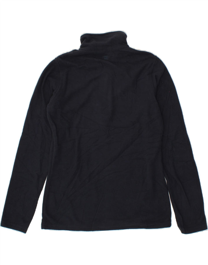 MOUNTAIN WAREHOUSE Womens Zip Neck Fleece Jumper UK 14 Medium Navy Blue Vintage Mountain Warehouse and Second-Hand Mountain Warehouse from Messina Hembry 