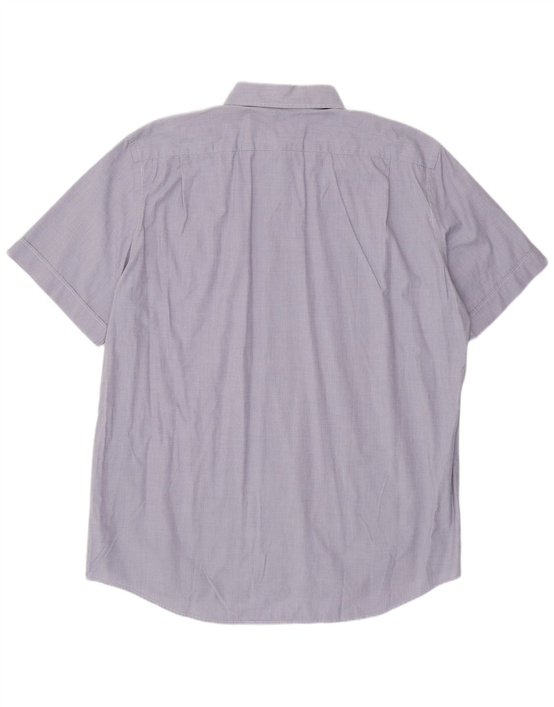Lacoste Mens Short Sleeve Shirt Size 43 Large Blue Cotton