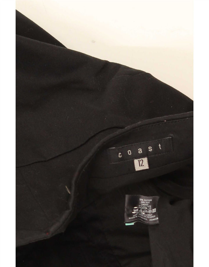 Coast Womens Strapless Dress UK 12 Medium Black Cotton