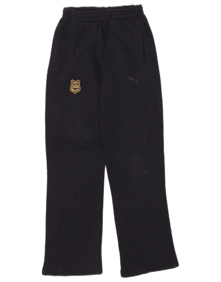 Puma Boys Tracksuit Trousers 9-10 Years Navy Blue Cotton