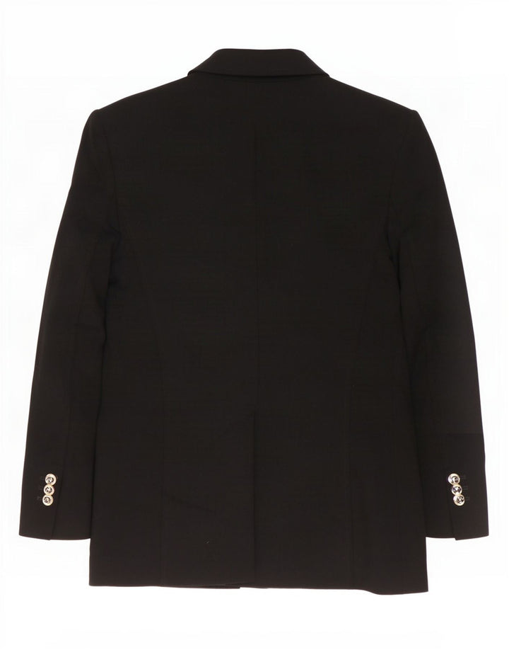 Zara Womens Double Breasted Blazer Jacket UK 10 Small Black Polyester
