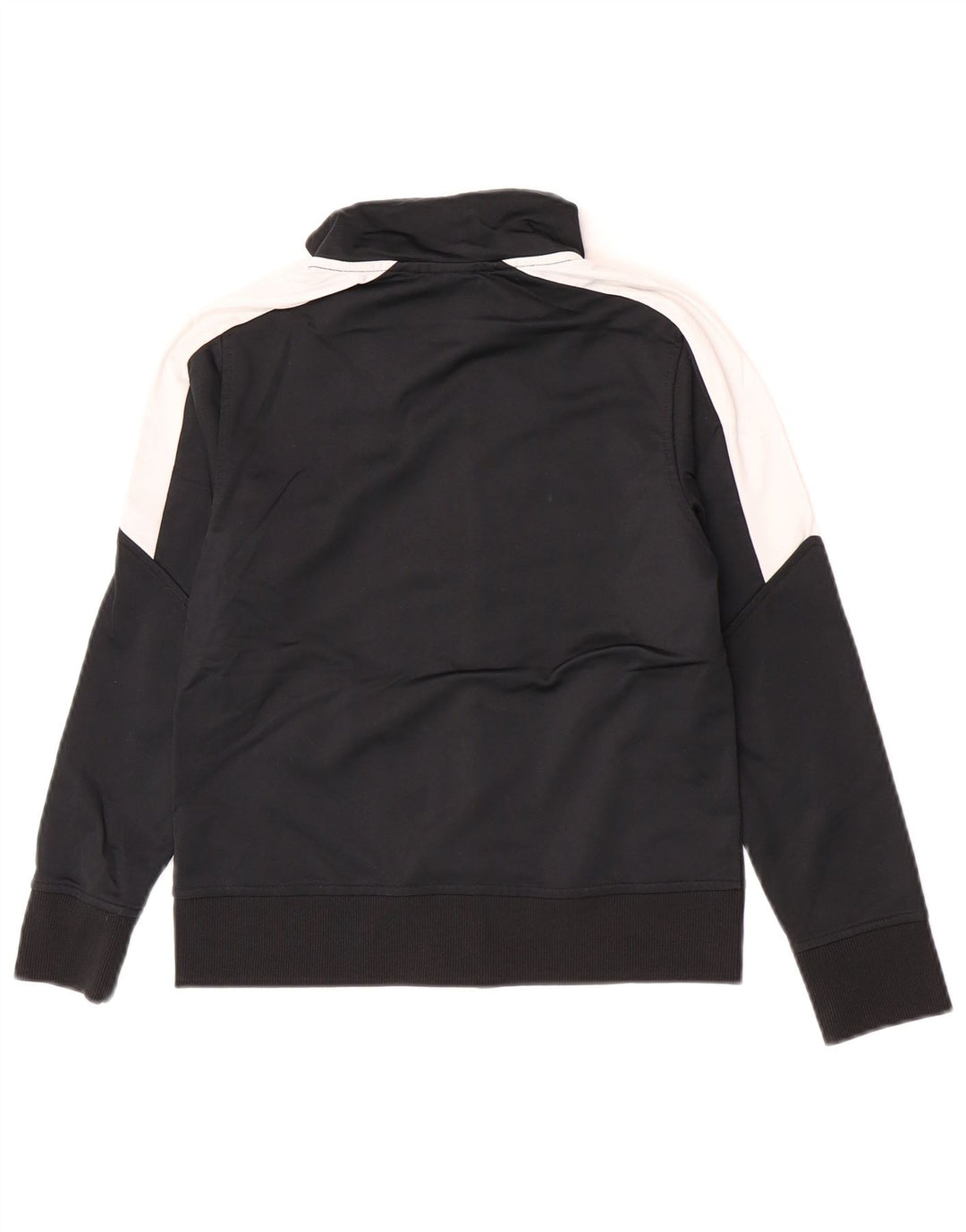 Puma Boys Tracksuit Top Jacket 7-8 Years Small Black Colourblock Polyester