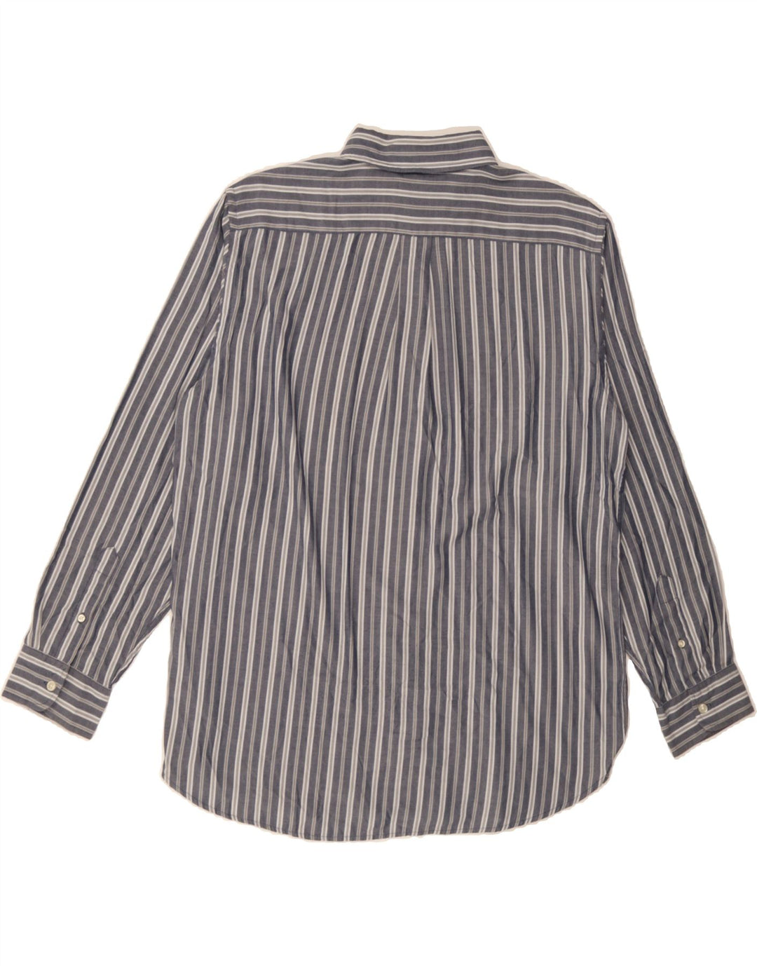 CHAPS Mens Shirt Large Blue Striped Cotton Vintage Chaps and Second-Hand Chaps from Messina Hembry 