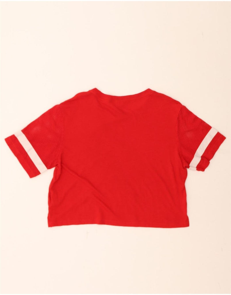 NIKE Womens Crop Graphic T-Shirt Top UK 14 Medium Red Polyester Vintage Nike and Second-Hand Nike from Messina Hembry 