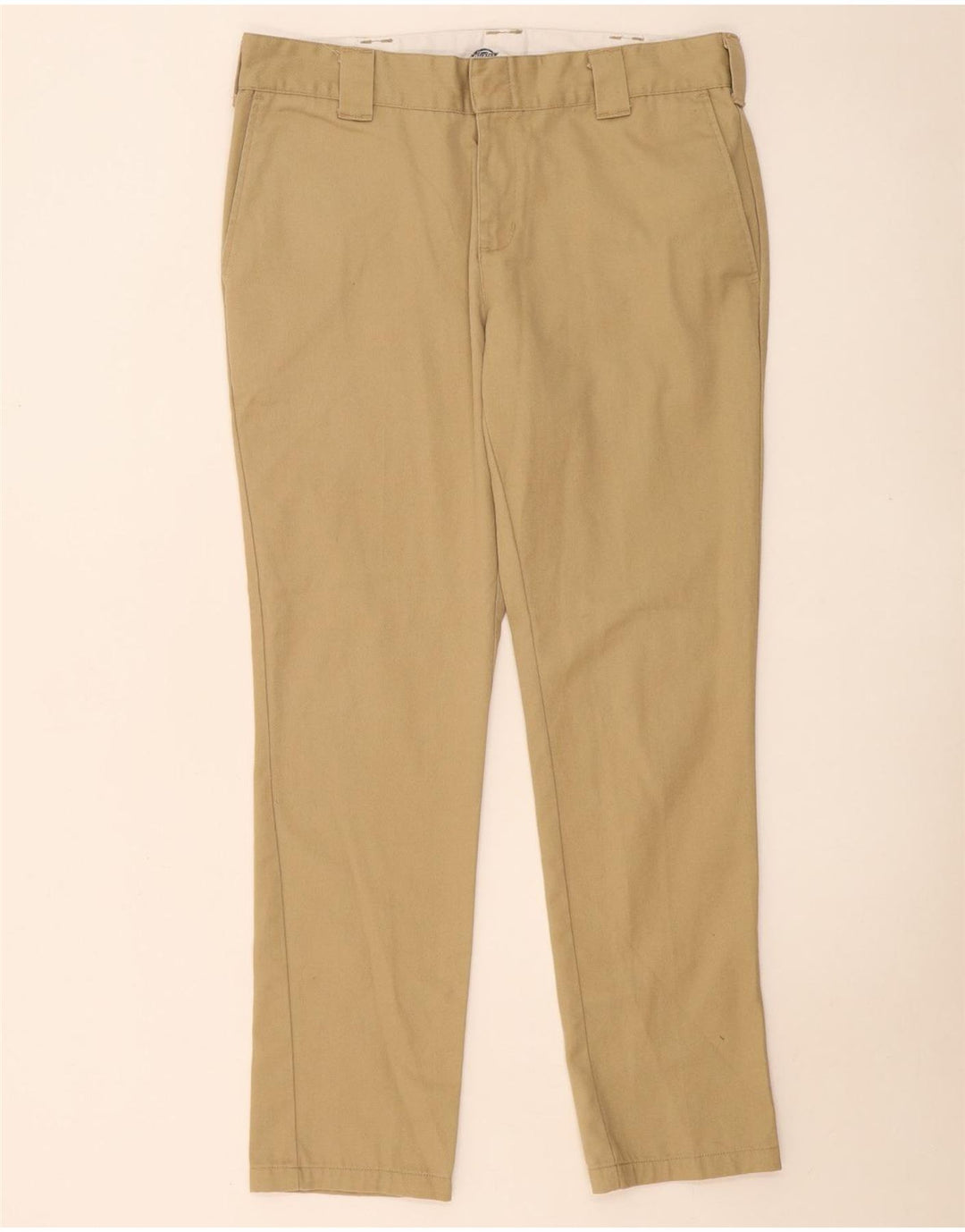 Dickies Mens Slim Fit Chino Trousers W34 L32 Khaki Polyester
