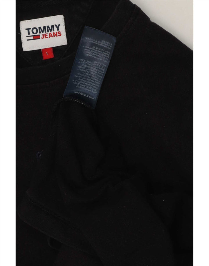 Tommy Hilfiger Mens T-Shirt Top Large Black Cotton