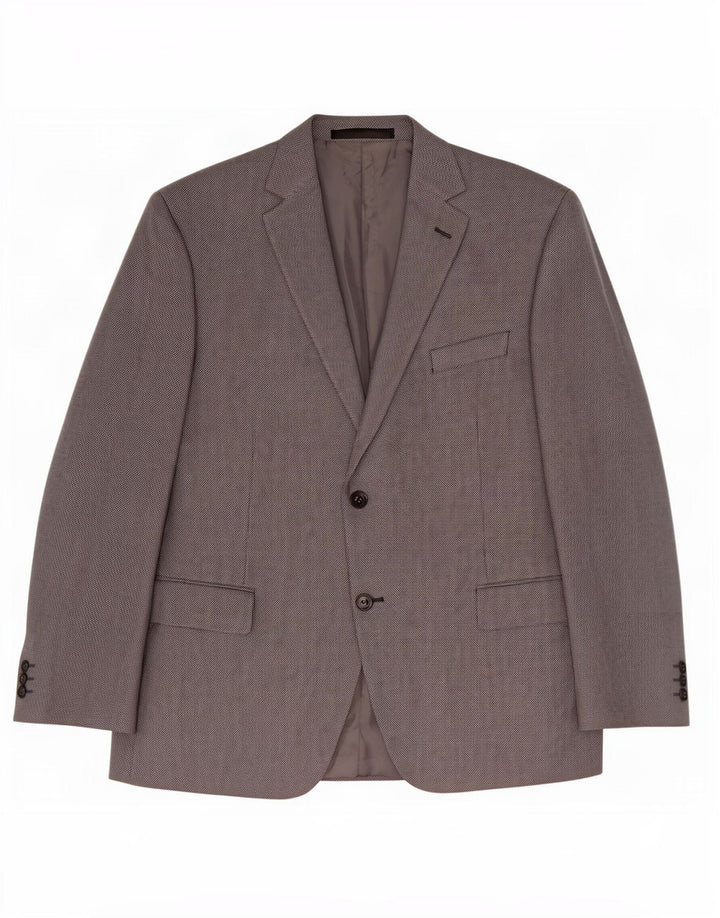 Marks & Spencer Mens Tailored Fit 2 Button Blazer Jacket UK 46 XL Black