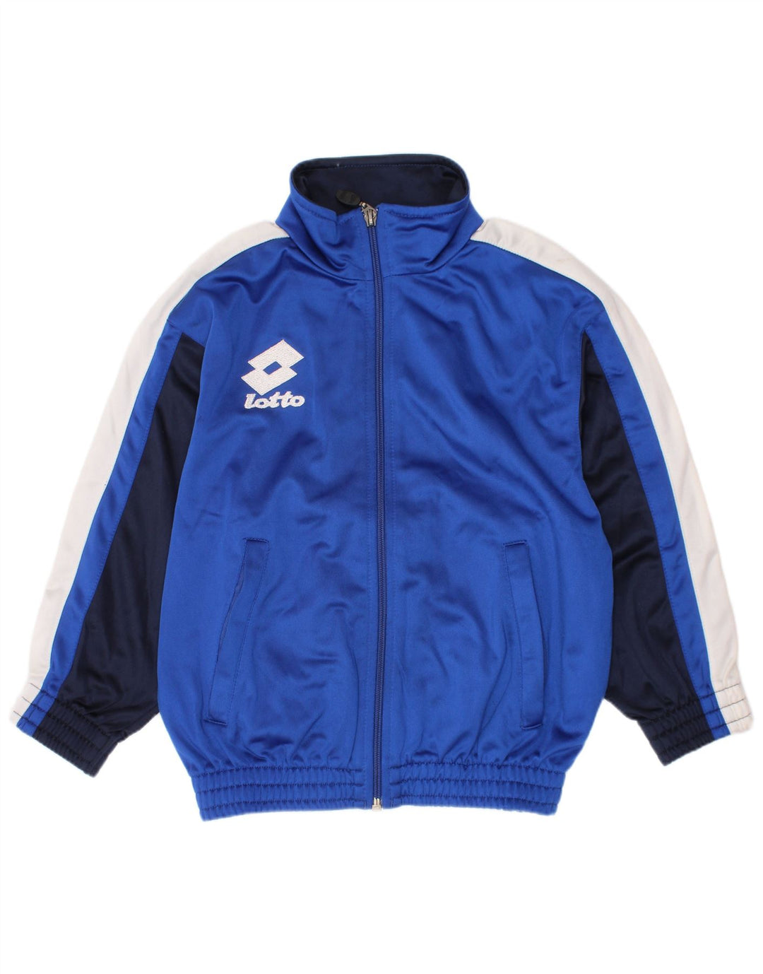 Lotto Boys Tracksuit Top Jacket 5-6 Years Small Blue Colourblock