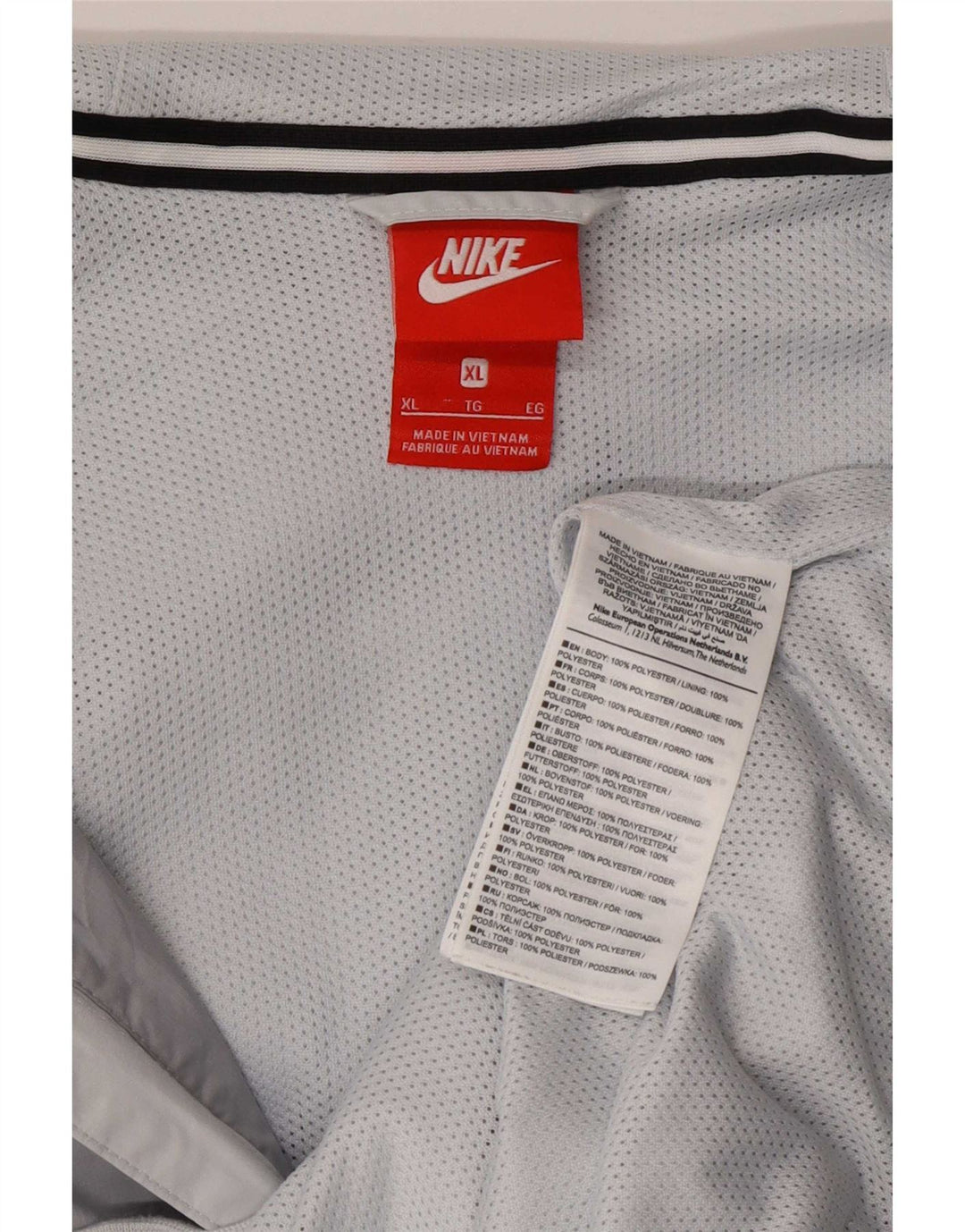 Nike Mens Hooded Tracksuit Top Jacket XL Grey Colourblock Polyester